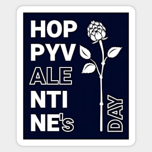 Hoppy Valentine's Day (white) Magnet